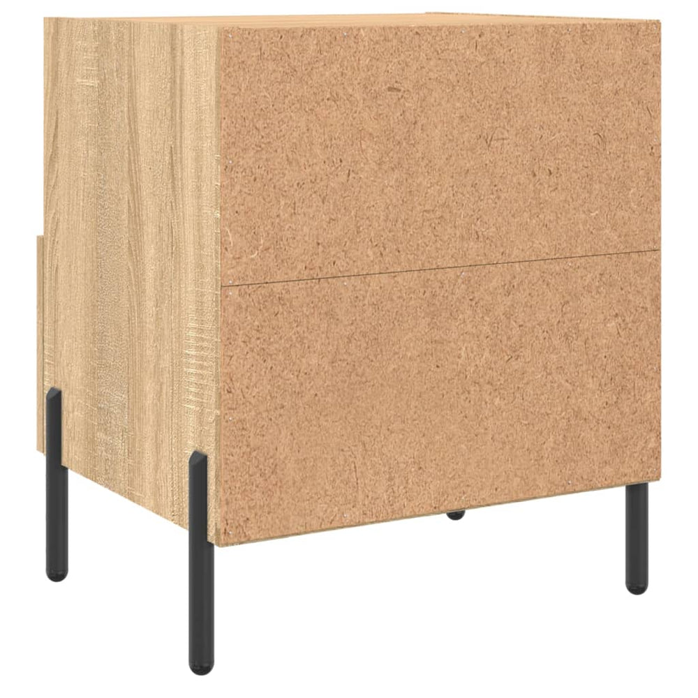 Nachtkastje 40x35x47,5 cm bewerkt hout sonoma eikenkleurig MeubelReus