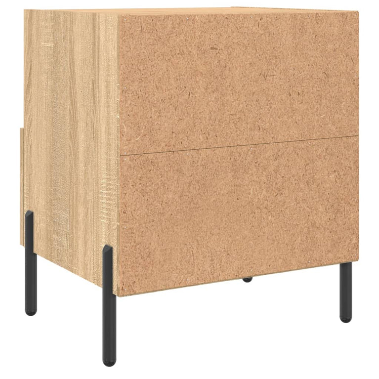 Nachtkastje 40x35x47,5 cm bewerkt hout sonoma eikenkleurig MeubelReus
