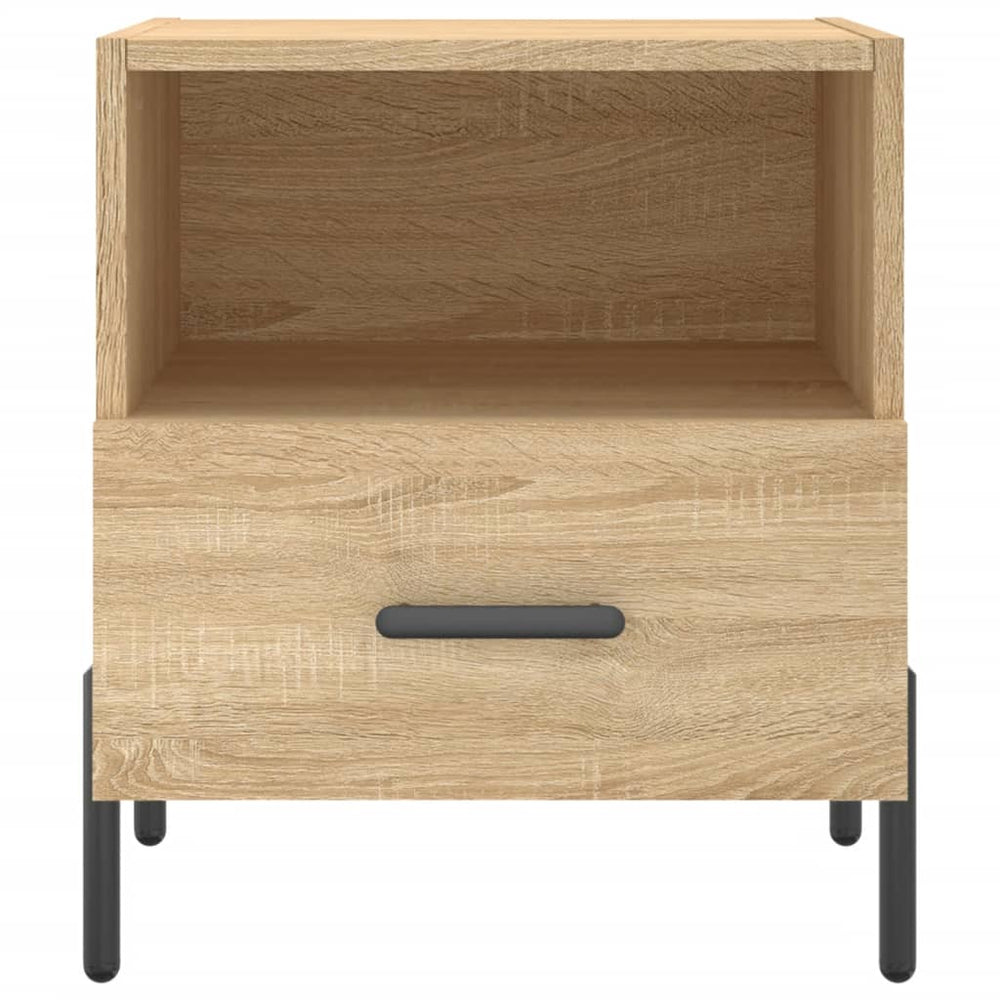 Nachtkastjes 2 st 40x35x47,5 cm bewerkt hout sonoma eikenkleur MeubelReus