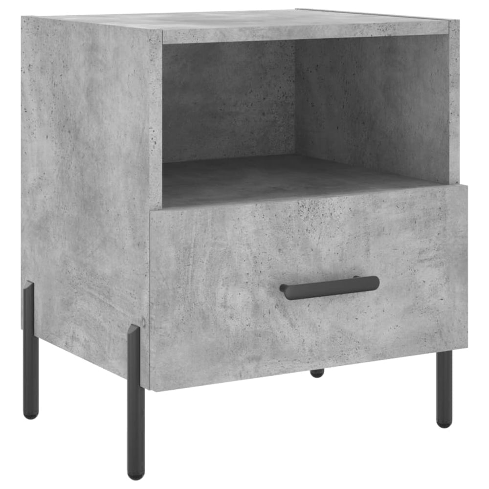 Nachtkastje 40x35x47,5 cm bewerkt hout betongrijs MeubelReus