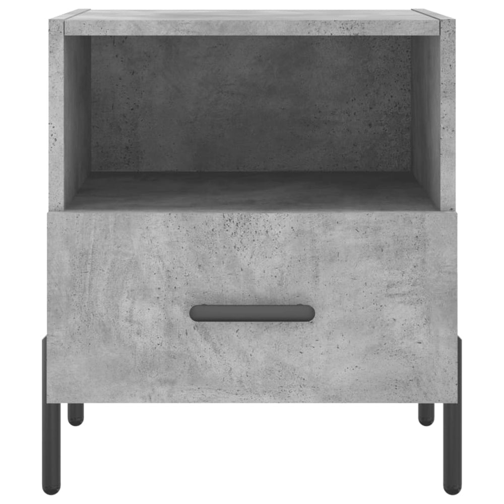 Nachtkastje 40x35x47,5 cm bewerkt hout betongrijs MeubelReus