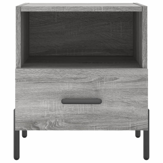 Nachtkastje 40x35x47,5 cm bewerkt hout grijs sonoma eikenkleur MeubelReus