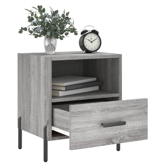 Nachtkastjes 2 st 40x35x47,5 cm bewerkt hout grijs sonoma eiken MeubelReus
