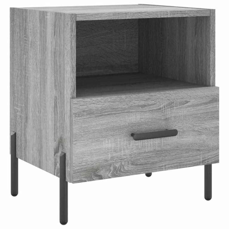 Nachtkastjes 2 st 40x35x47,5 cm bewerkt hout grijs sonoma eiken MeubelReus