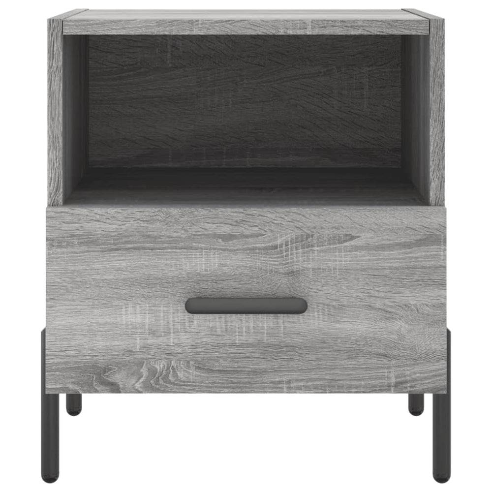 Nachtkastjes 2 st 40x35x47,5 cm bewerkt hout grijs sonoma eiken MeubelReus