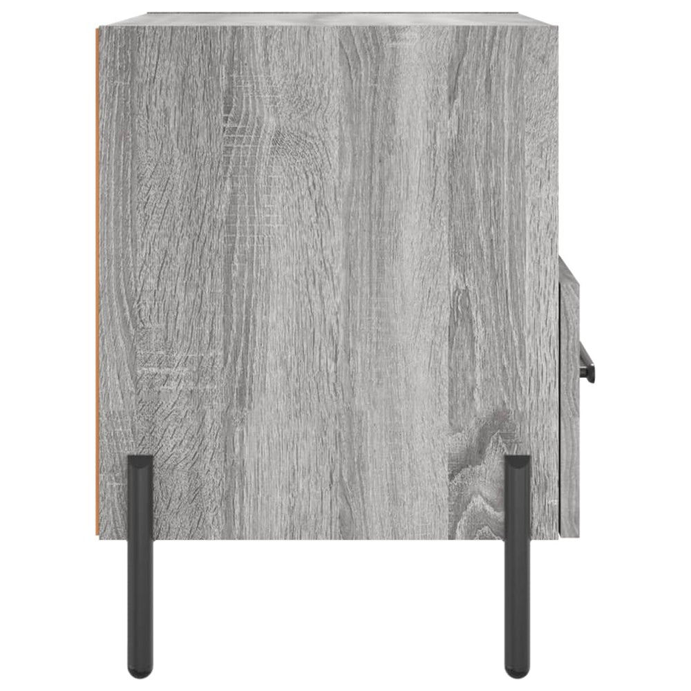 Nachtkastjes 2 st 40x35x47,5 cm bewerkt hout grijs sonoma eiken MeubelReus