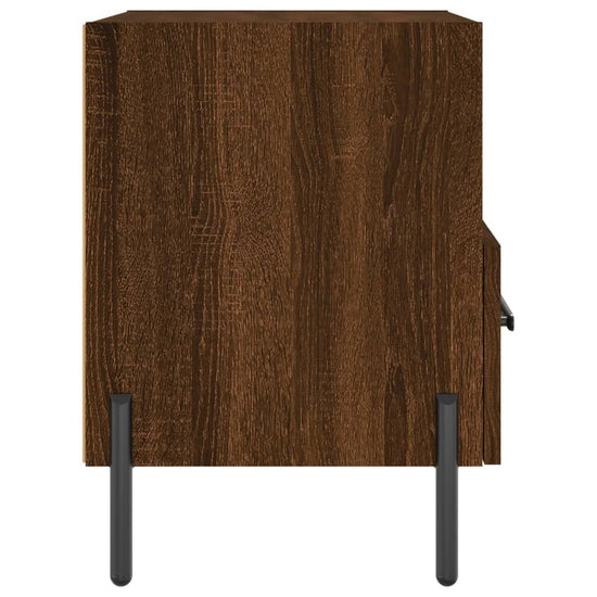 Nachtkastje 40x35x47,5 cm bewerkt hout bruin eikenkleur MeubelReus