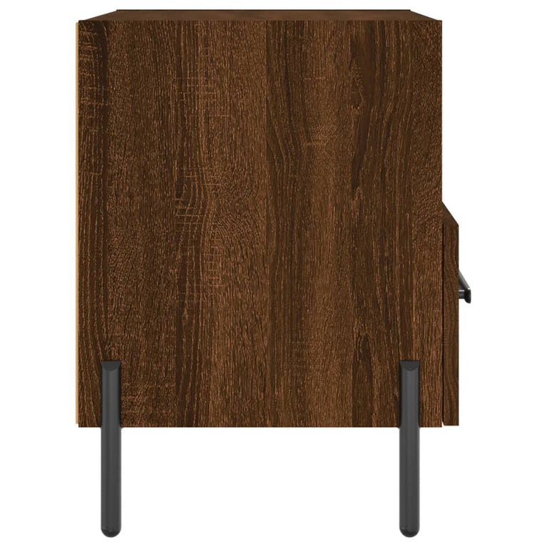 Nachtkastje 40x35x47,5 cm bewerkt hout bruin eikenkleur MeubelReus