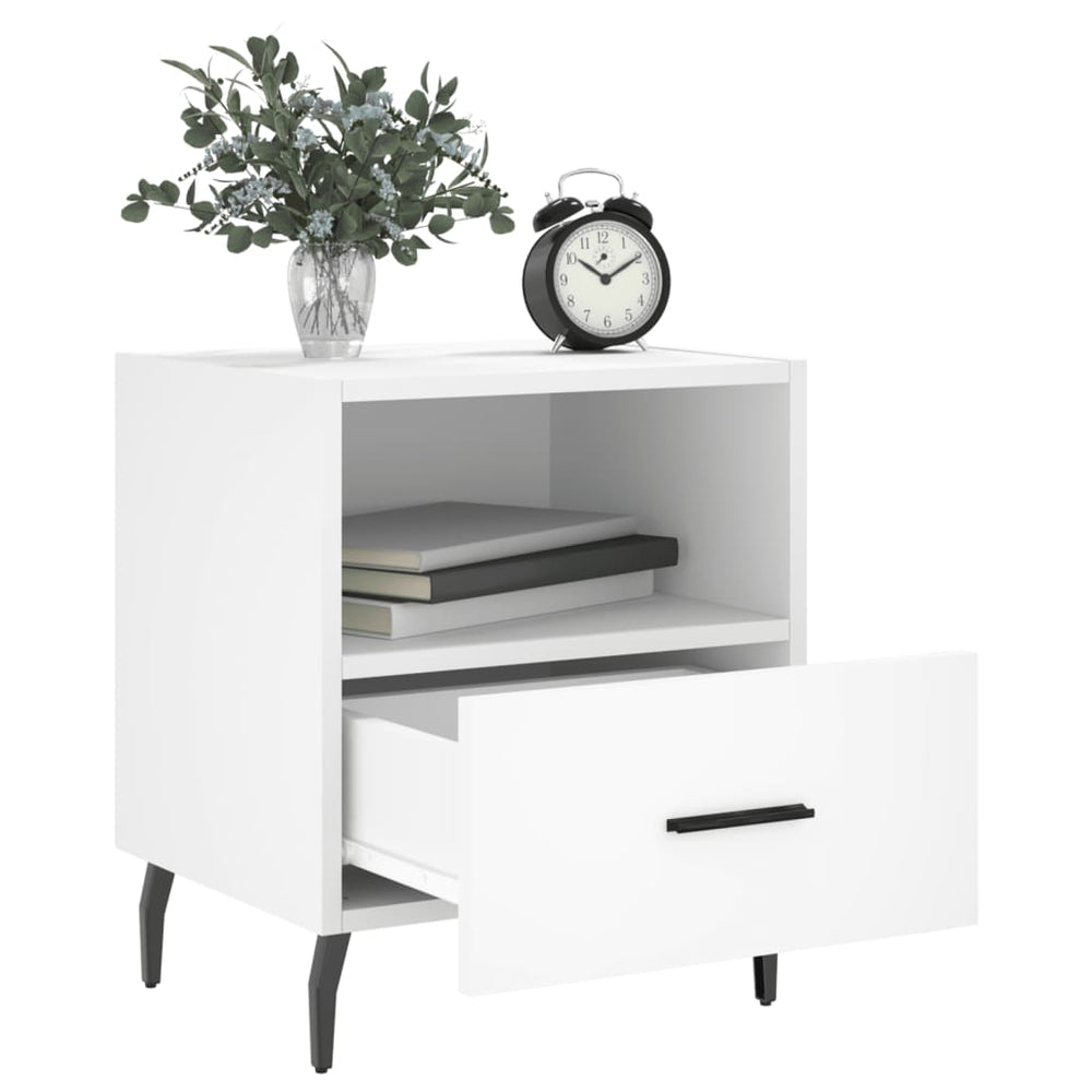 Nachtkastjes 2 st 40x35x47,5 cm bewerkt hout wit MeubelReus