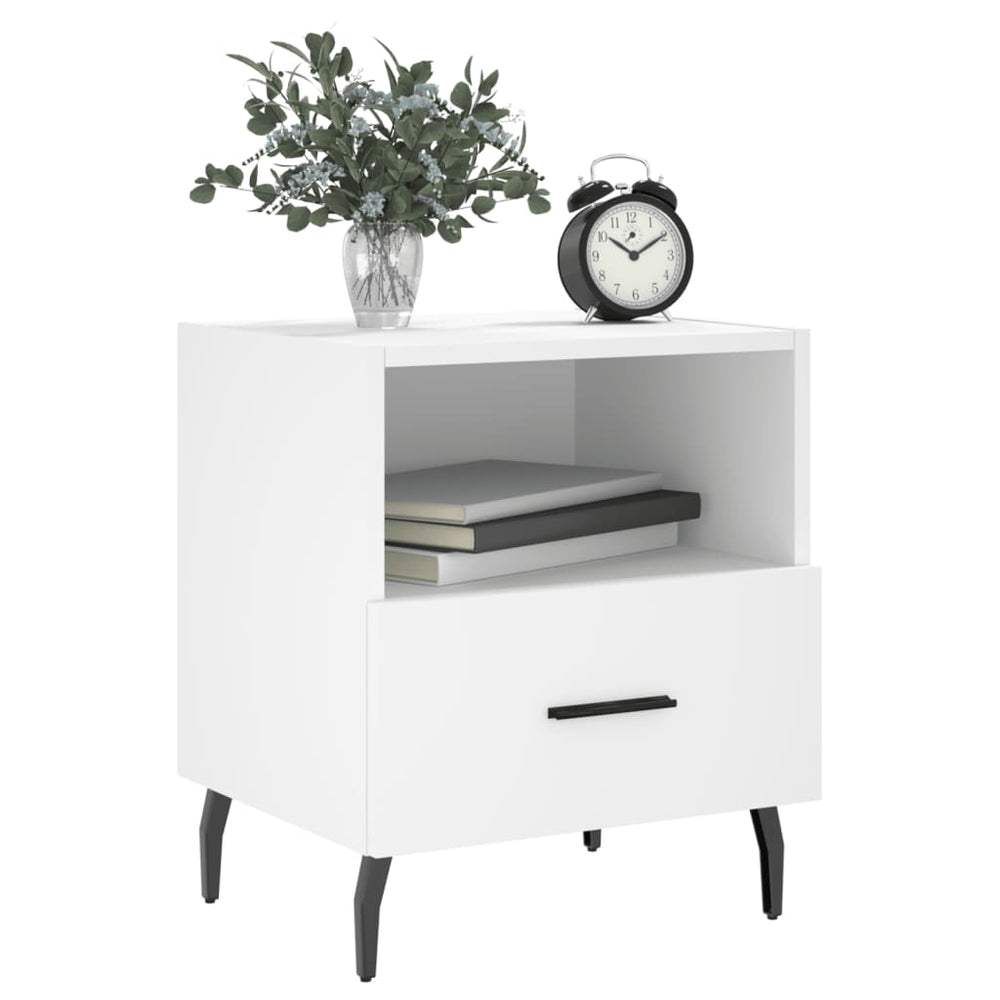 Nachtkastjes 2 st 40x35x47,5 cm bewerkt hout wit MeubelReus