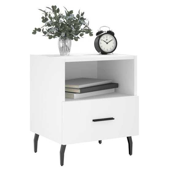 Nachtkastjes 2 st 40x35x47,5 cm bewerkt hout wit MeubelReus