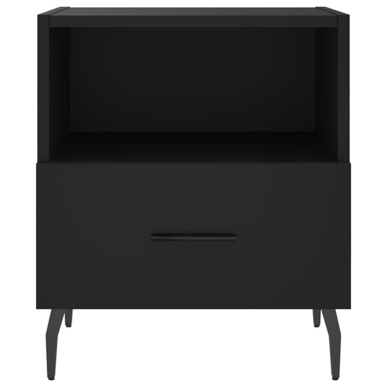 Nachtkastjes 2 st 40x35x47,5 cm bewerkt hout zwart MeubelReus