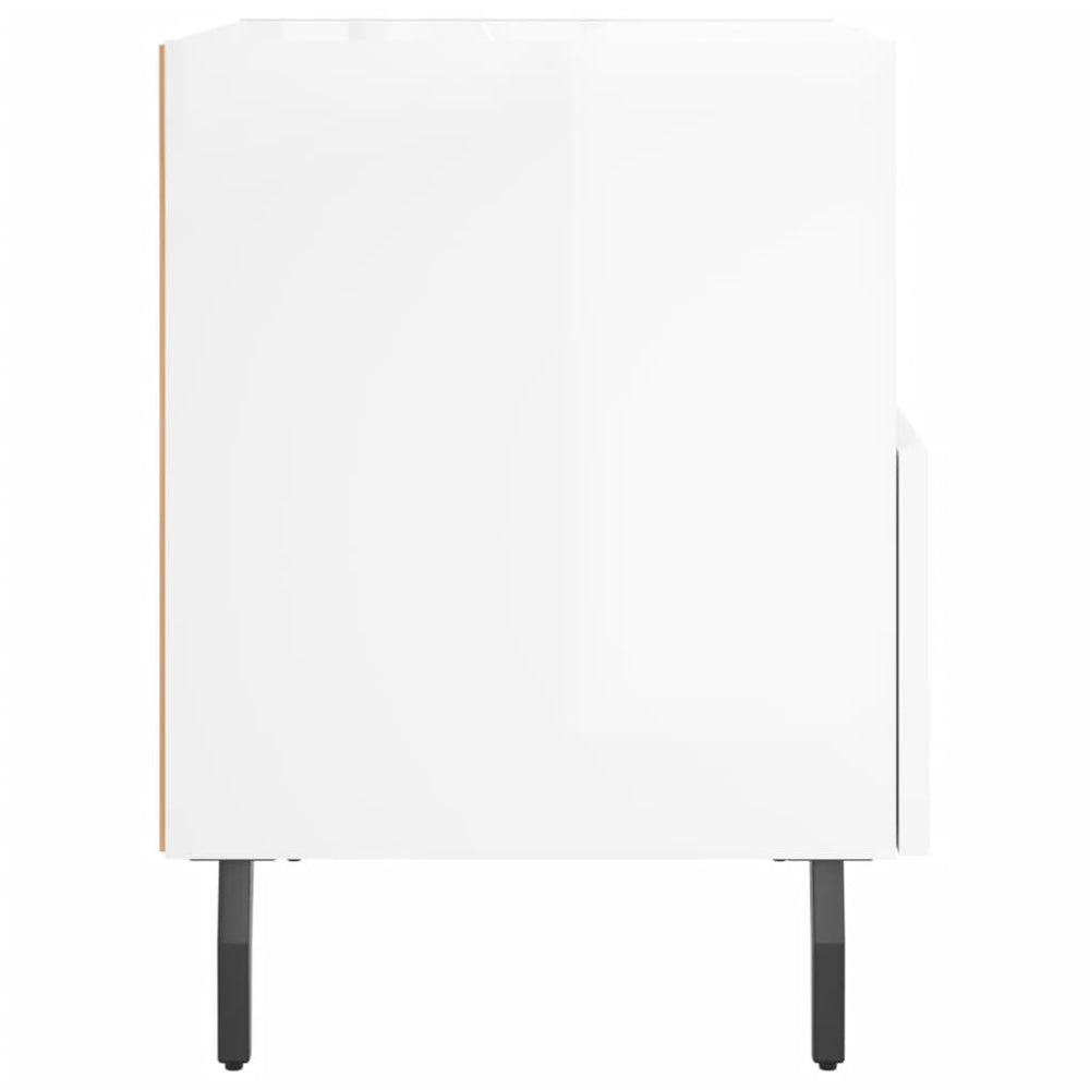 Nachtkastjes 2 st 40x35x47,5 cm bewerkt hout hoogglans wit MeubelReus