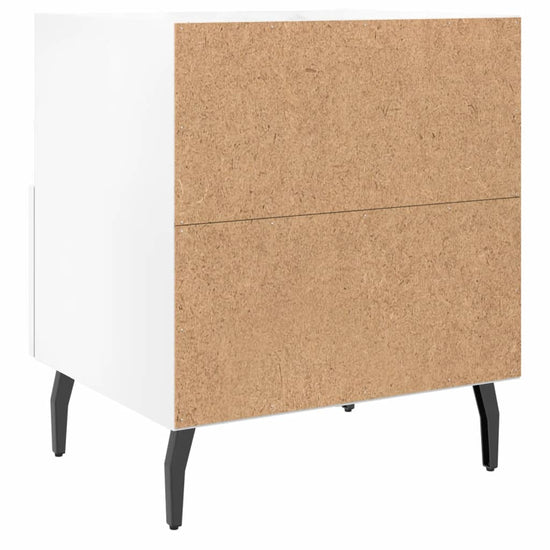Nachtkastjes 2 st 40x35x47,5 cm bewerkt hout hoogglans wit MeubelReus