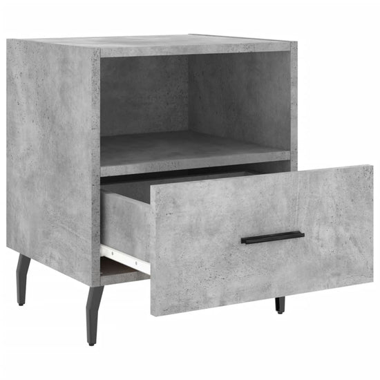 Nachtkastje 40x35x47,5 cm bewerkt hout betongrijs MeubelReus
