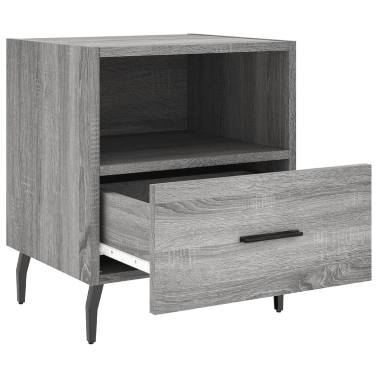 Nachtkastjes 2 st 40x35x47,5 cm bewerkt hout grijs sonoma eiken MeubelReus