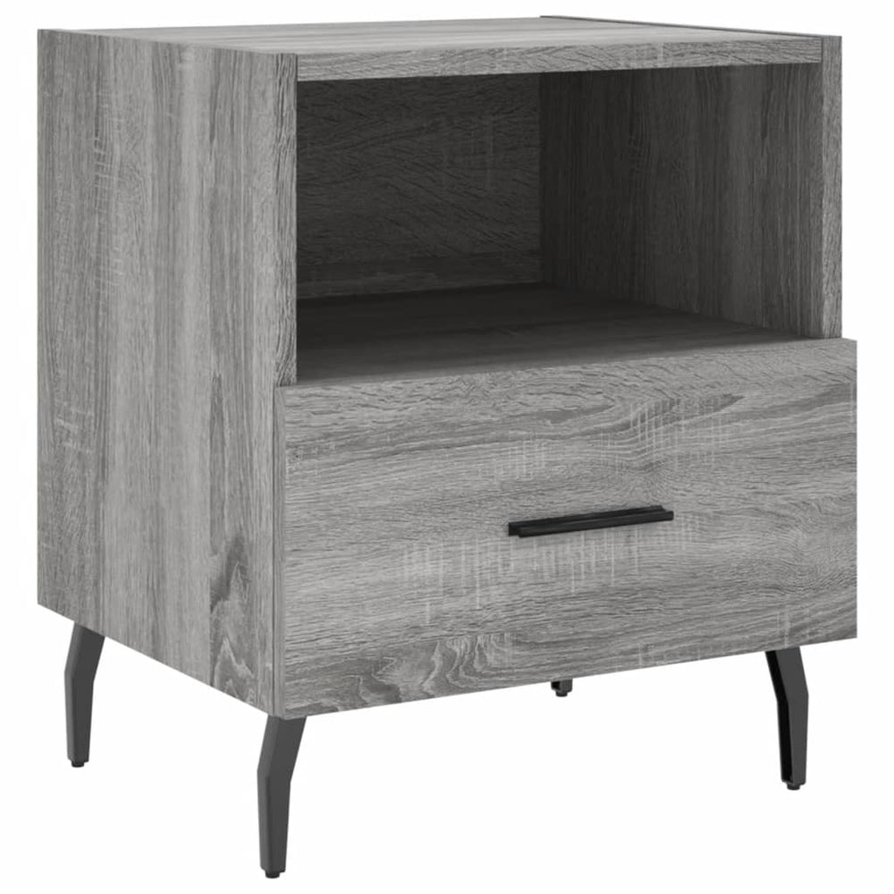 Nachtkastjes 2 st 40x35x47,5 cm bewerkt hout grijs sonoma eiken MeubelReus