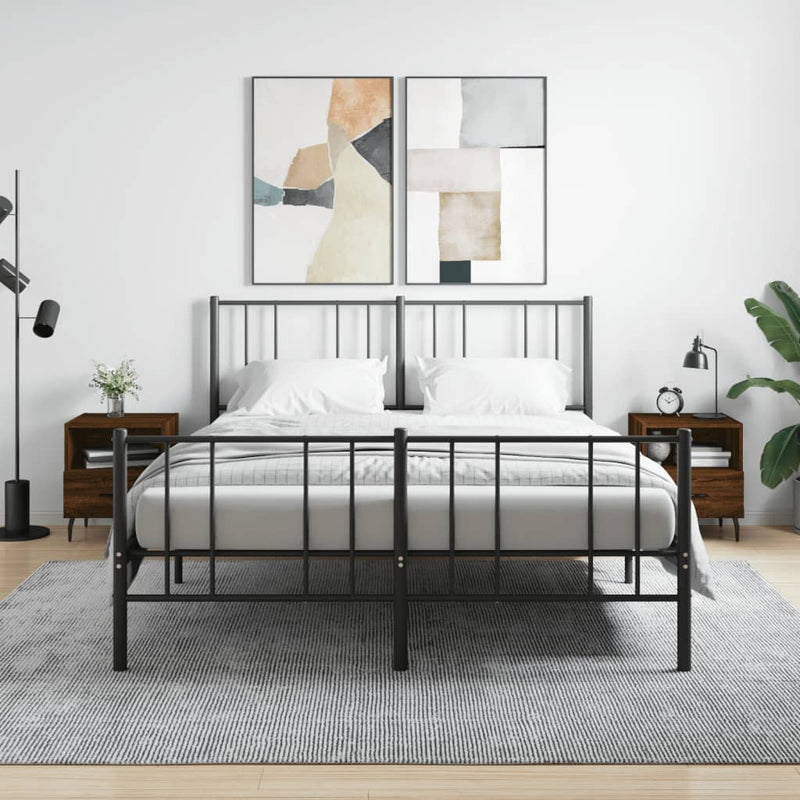 Nachtkastjes 2 st 40x35x47,5 cm bewerkt hout bruin eikenkleur MeubelReus