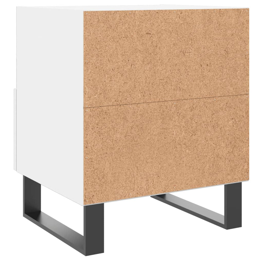 Nachtkastje 40x35x47,5 cm bewerkt hout wit MeubelReus