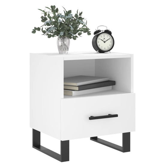 Nachtkastjes 2 st 40x35x47,5 cm bewerkt hout wit MeubelReus