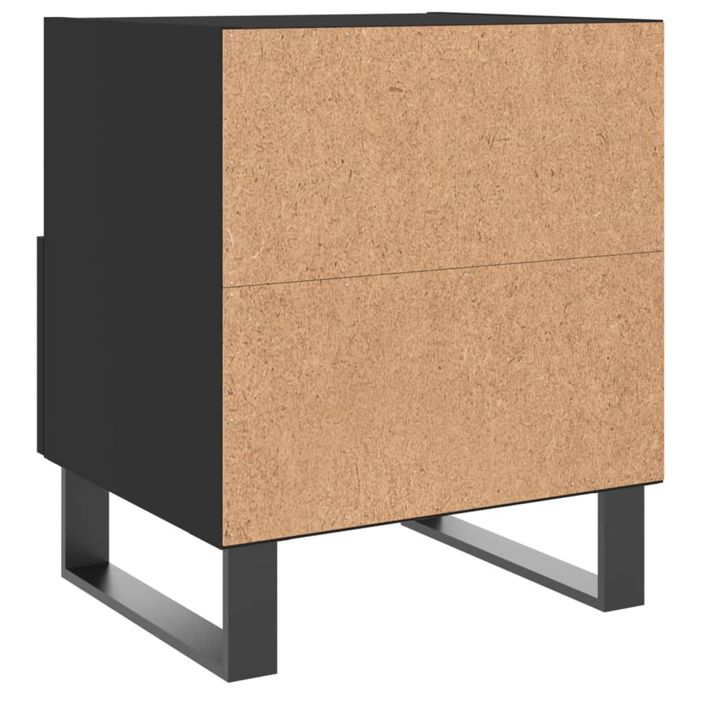 Nachtkastje 40x35x47,5 cm bewerkt hout zwart MeubelReus