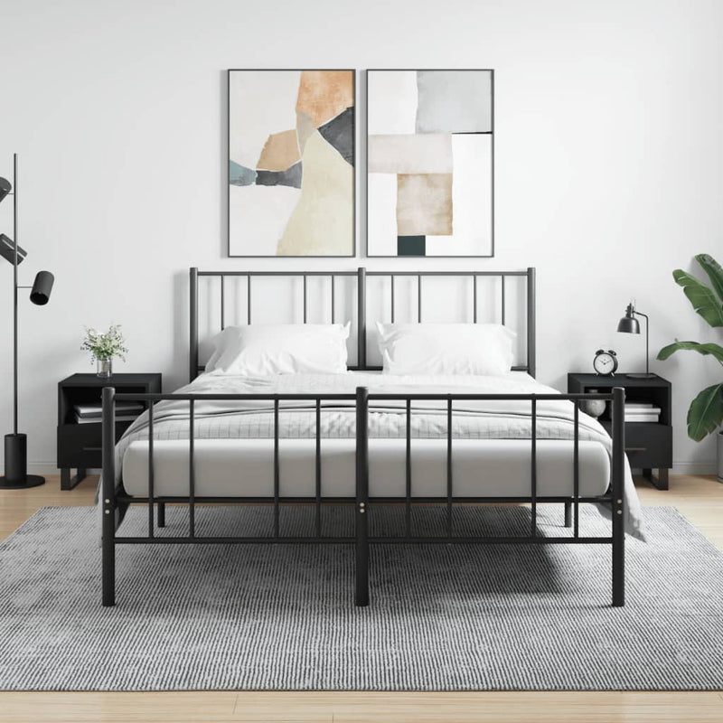 Nachtkastjes 2 st 40x35x47,5 cm bewerkt hout zwart MeubelReus