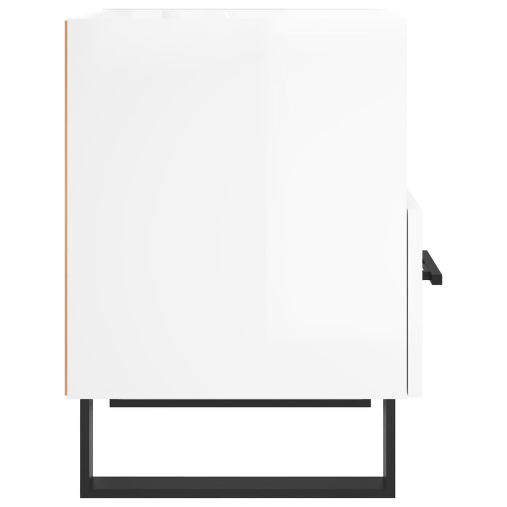 Nachtkastjes 2 st 40x35x47,5 cm bewerkt hout hoogglans wit MeubelReus