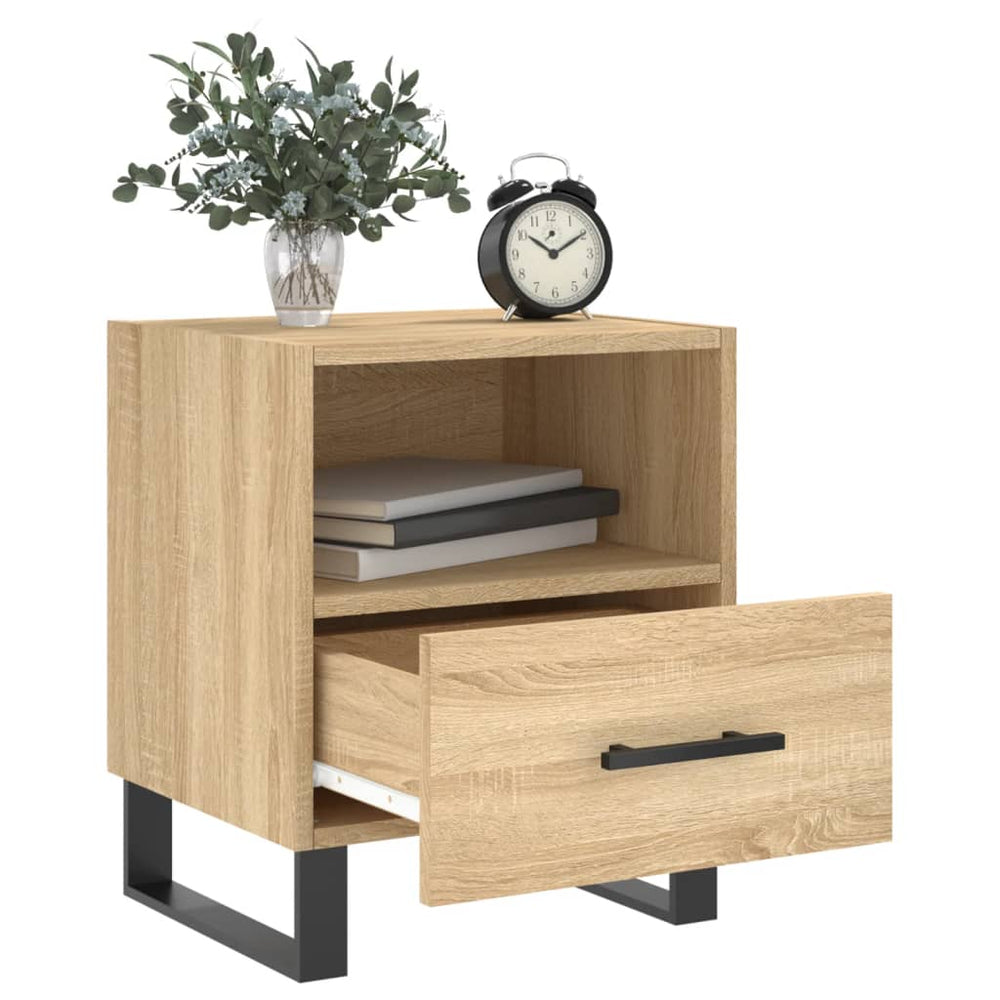 Nachtkastjes 2 st 40x35x47,5 cm bewerkt hout sonoma eikenkleur MeubelReus
