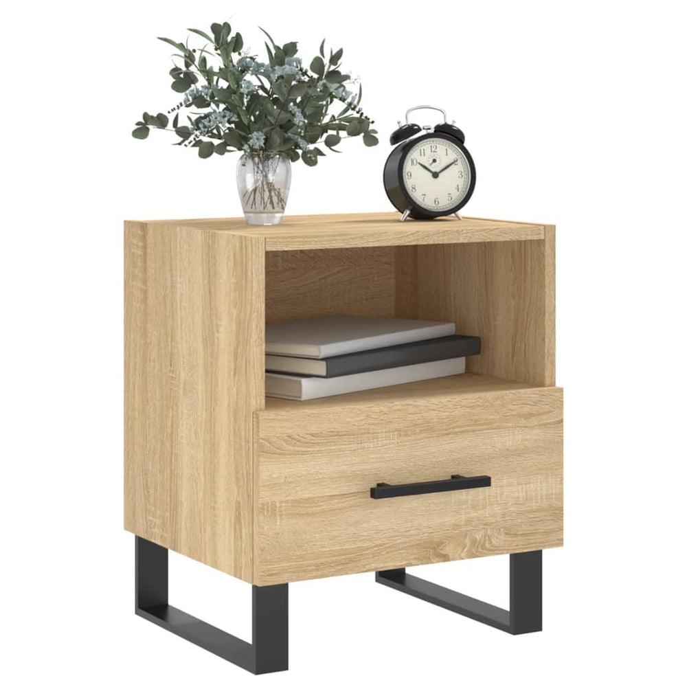 Nachtkastjes 2 st 40x35x47,5 cm bewerkt hout sonoma eikenkleur MeubelReus