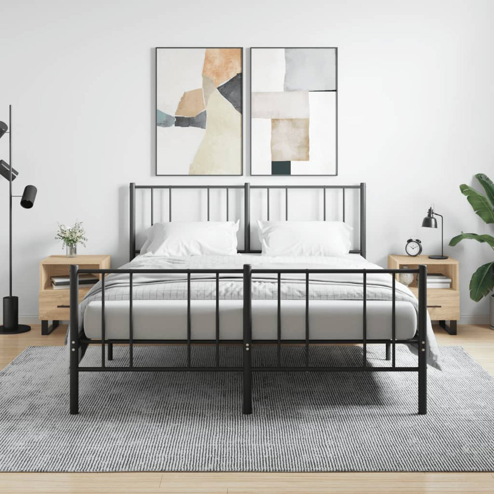 Nachtkastjes 2 st 40x35x47,5 cm bewerkt hout sonoma eikenkleur MeubelReus
