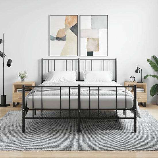 Nachtkastjes 2 st 40x35x47,5 cm bewerkt hout sonoma eikenkleur MeubelReus
