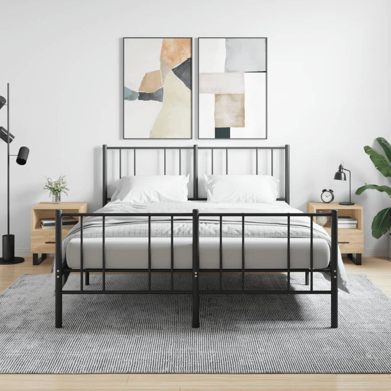 Nachtkastjes 2 st 40x35x47,5 cm bewerkt hout sonoma eikenkleur MeubelReus