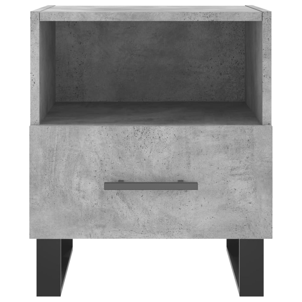 Nachtkastje 40x35x47,5 cm bewerkt hout betongrijs MeubelReus