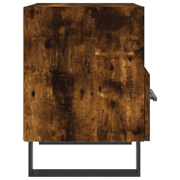 Nachtkastje 40x35x47,5 cm bewerkt hout gerookt eikenkleurig MeubelReus