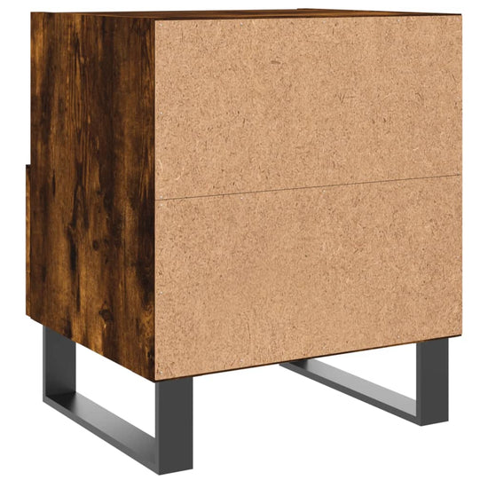 Nachtkastje 40x35x47,5 cm bewerkt hout gerookt eikenkleurig MeubelReus