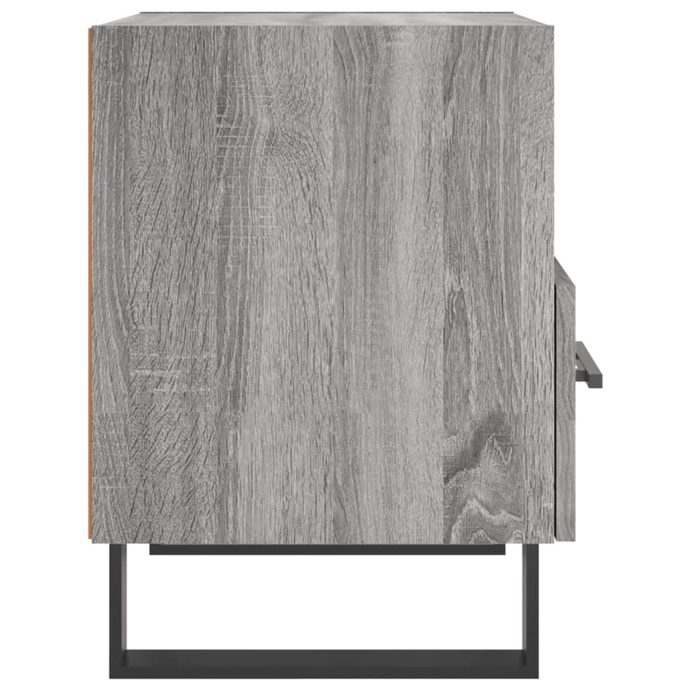 Nachtkastje 40x35x47,5 cm bewerkt hout grijs sonoma eikenkleur MeubelReus