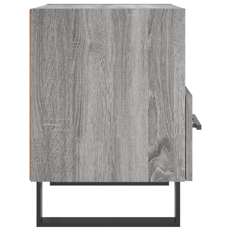 Nachtkastje 40x35x47,5 cm bewerkt hout grijs sonoma eikenkleur MeubelReus