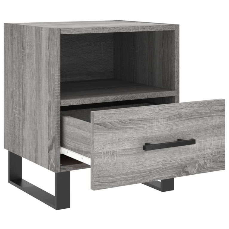 Nachtkastjes 2 st 40x35x47,5 cm bewerkt hout grijs sonoma eiken MeubelReus