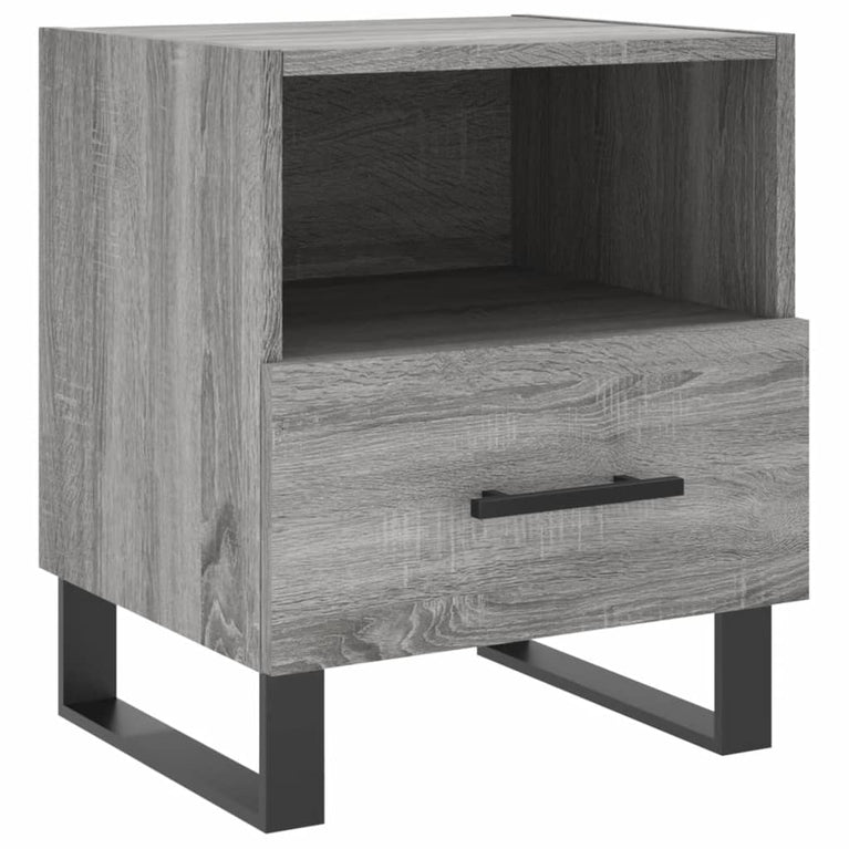 Nachtkastjes 2 st 40x35x47,5 cm bewerkt hout grijs sonoma eiken MeubelReus