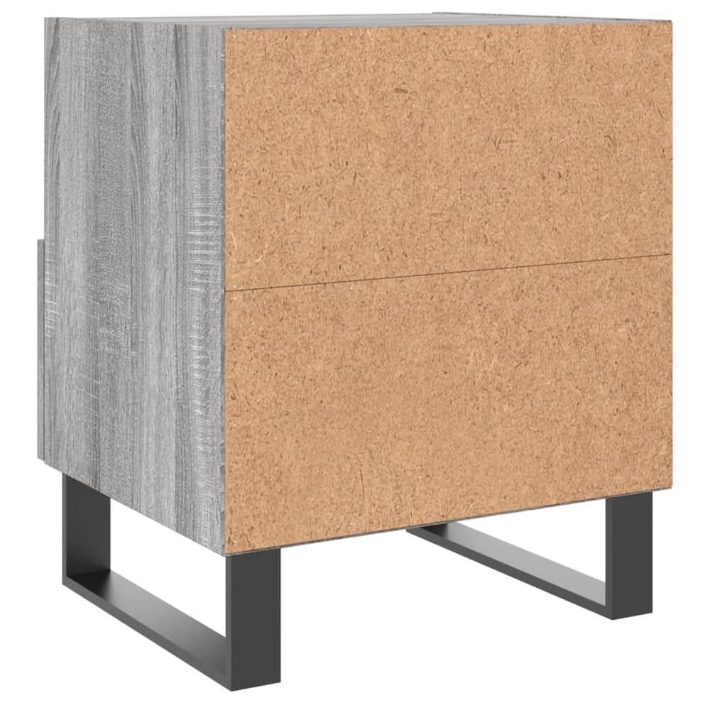 Nachtkastjes 2 st 40x35x47,5 cm bewerkt hout grijs sonoma eiken MeubelReus
