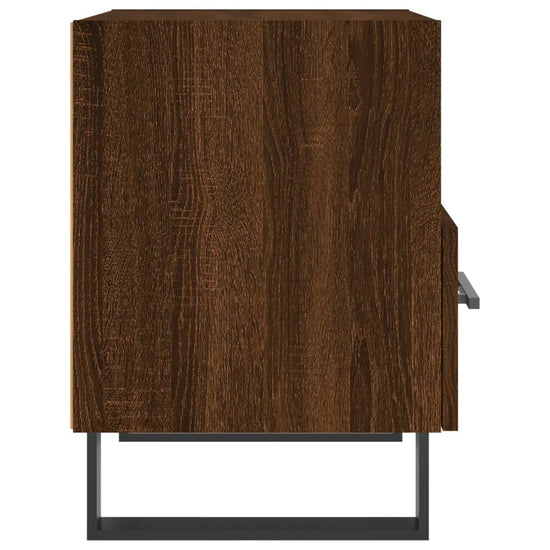 Nachtkastje 40x35x47,5 cm bewerkt hout bruin eikenkleur MeubelReus