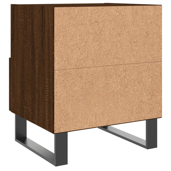 Nachtkastje 40x35x47,5 cm bewerkt hout bruin eikenkleur MeubelReus