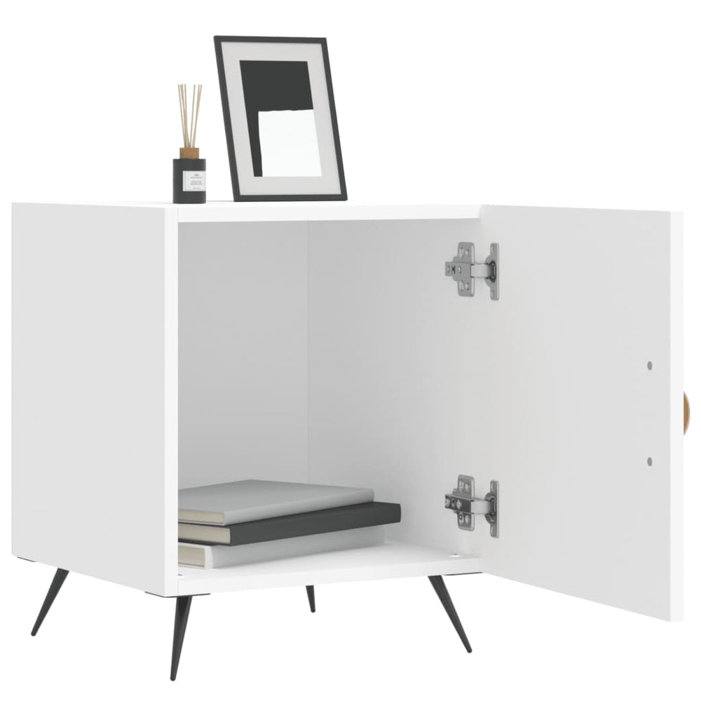 Nachtkastjes 2 st 40x40x50 cm bewerkt hout wit MeubelReus