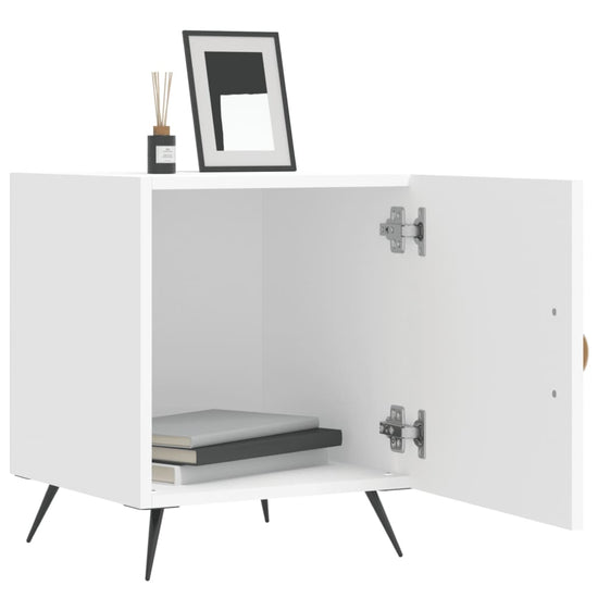 Nachtkastjes 2 st 40x40x50 cm bewerkt hout wit MeubelReus