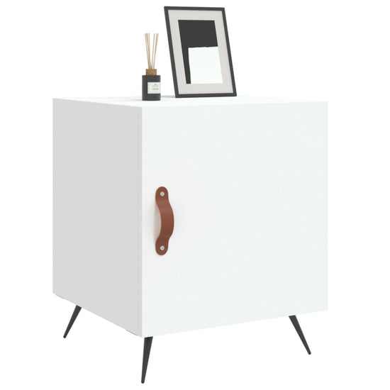 Nachtkastjes 2 st 40x40x50 cm bewerkt hout wit MeubelReus