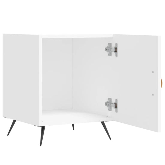 Nachtkastjes 2 st 40x40x50 cm bewerkt hout wit MeubelReus