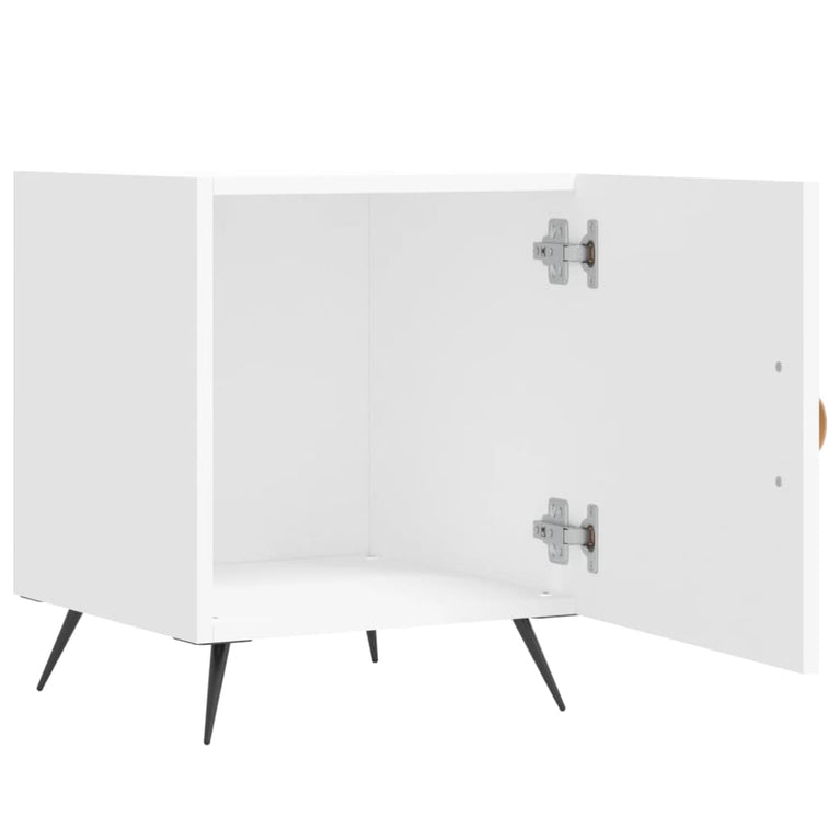 Nachtkastjes 2 st 40x40x50 cm bewerkt hout wit MeubelReus