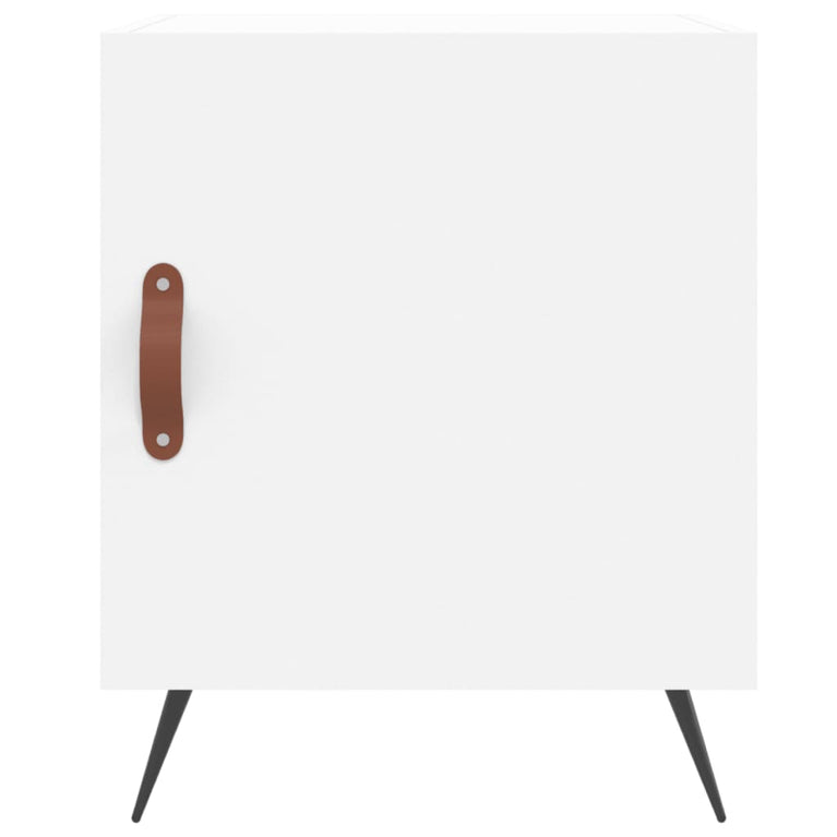 Nachtkastjes 2 st 40x40x50 cm bewerkt hout wit MeubelReus
