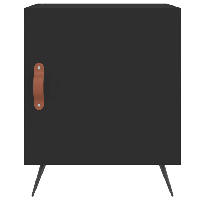 Nachtkastjes 2 st 40x40x50 cm bewerkt hout zwart MeubelReus