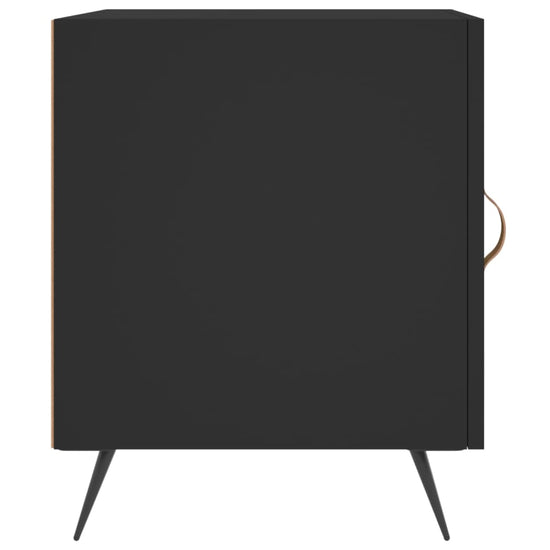 Nachtkastjes 2 st 40x40x50 cm bewerkt hout zwart MeubelReus